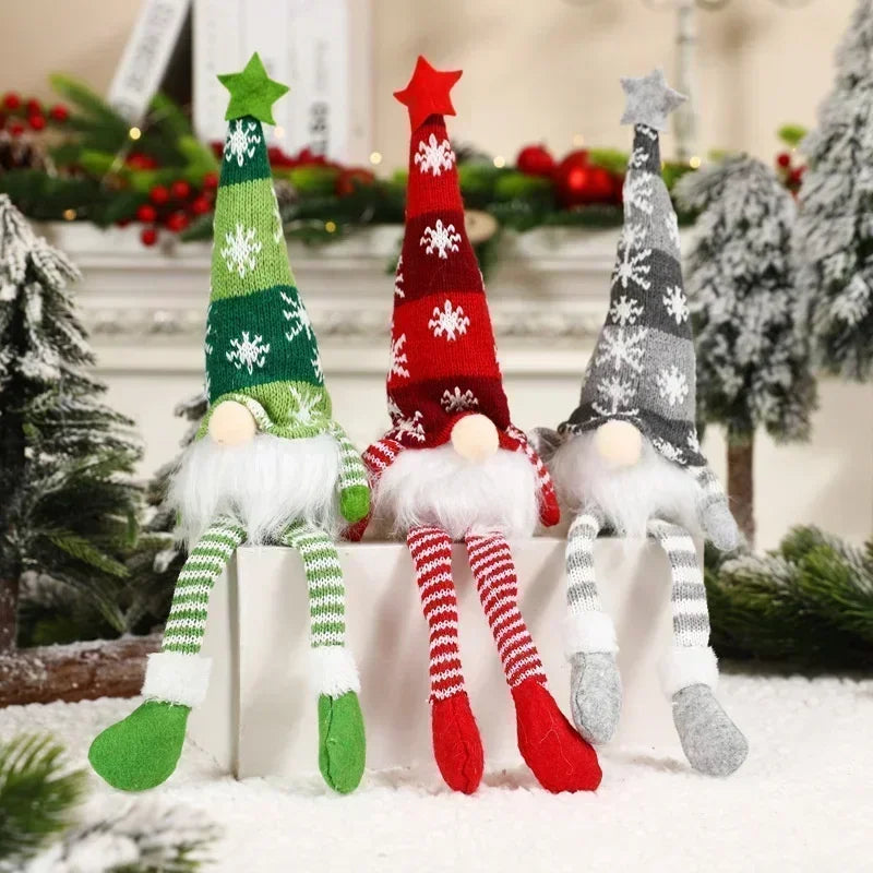 Decoração de Natal Fofo Gnomos com Luzes Natalina