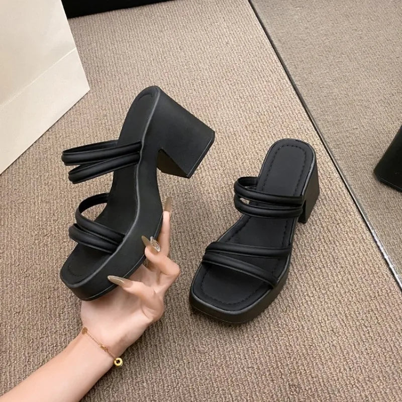 Sandália Feminina Zaya Couro Laços Moda Coreana