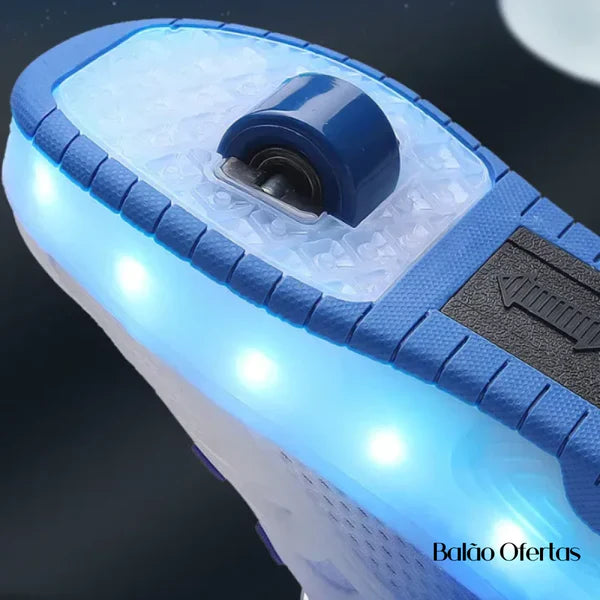 Tênis Infantil Pumello com Rodinhas e Luzes LED ( Promoção Kids Loja Morada )