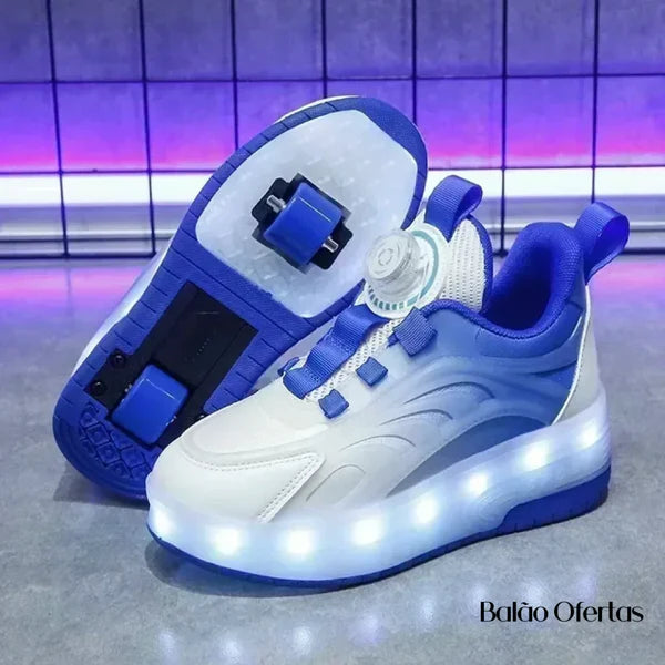 Tênis Infantil Pumello com Rodinhas e Luzes LED ( Promoção Kids Loja Morada )