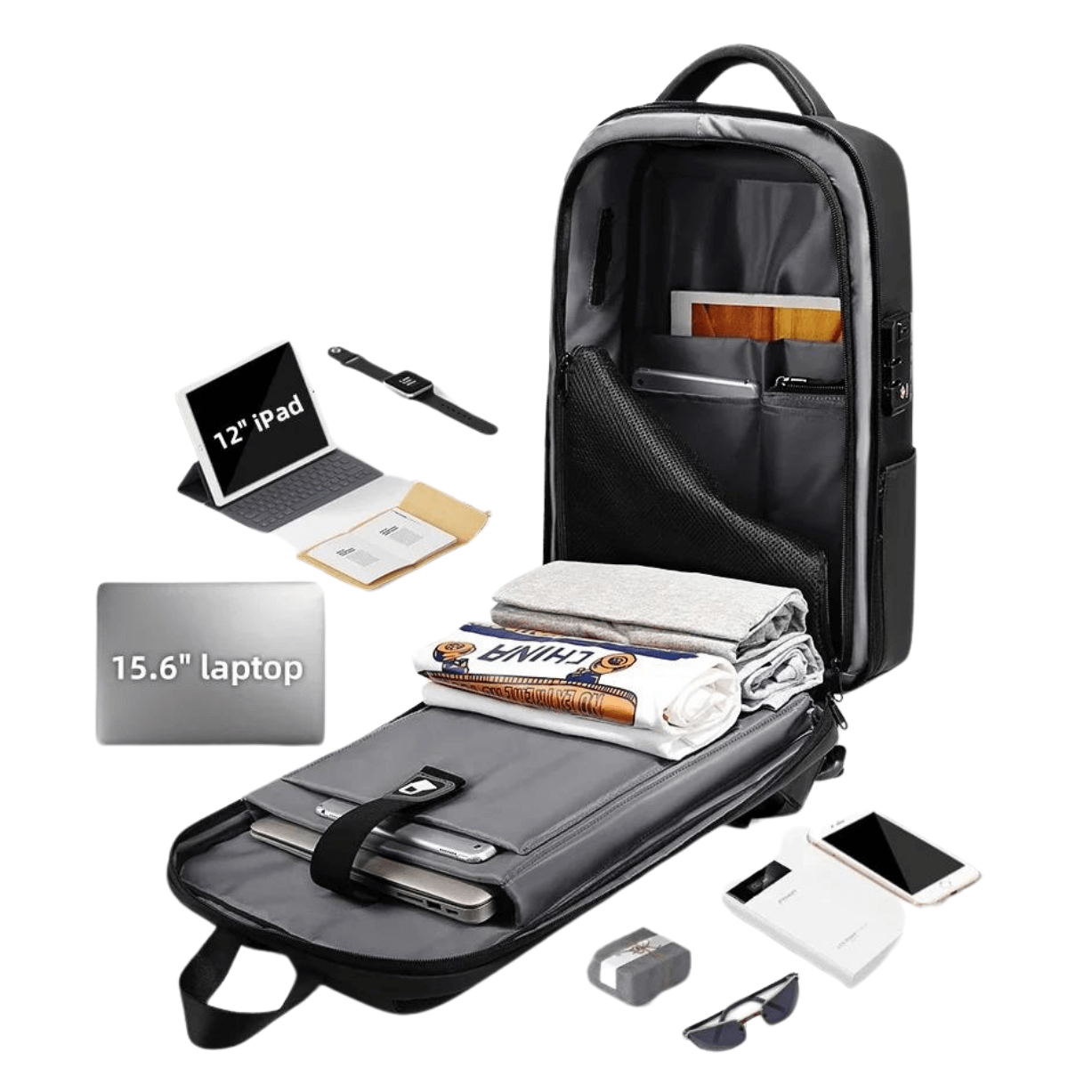 Mochila Leny Antifurto Impermeável Com Senha e Porta USB