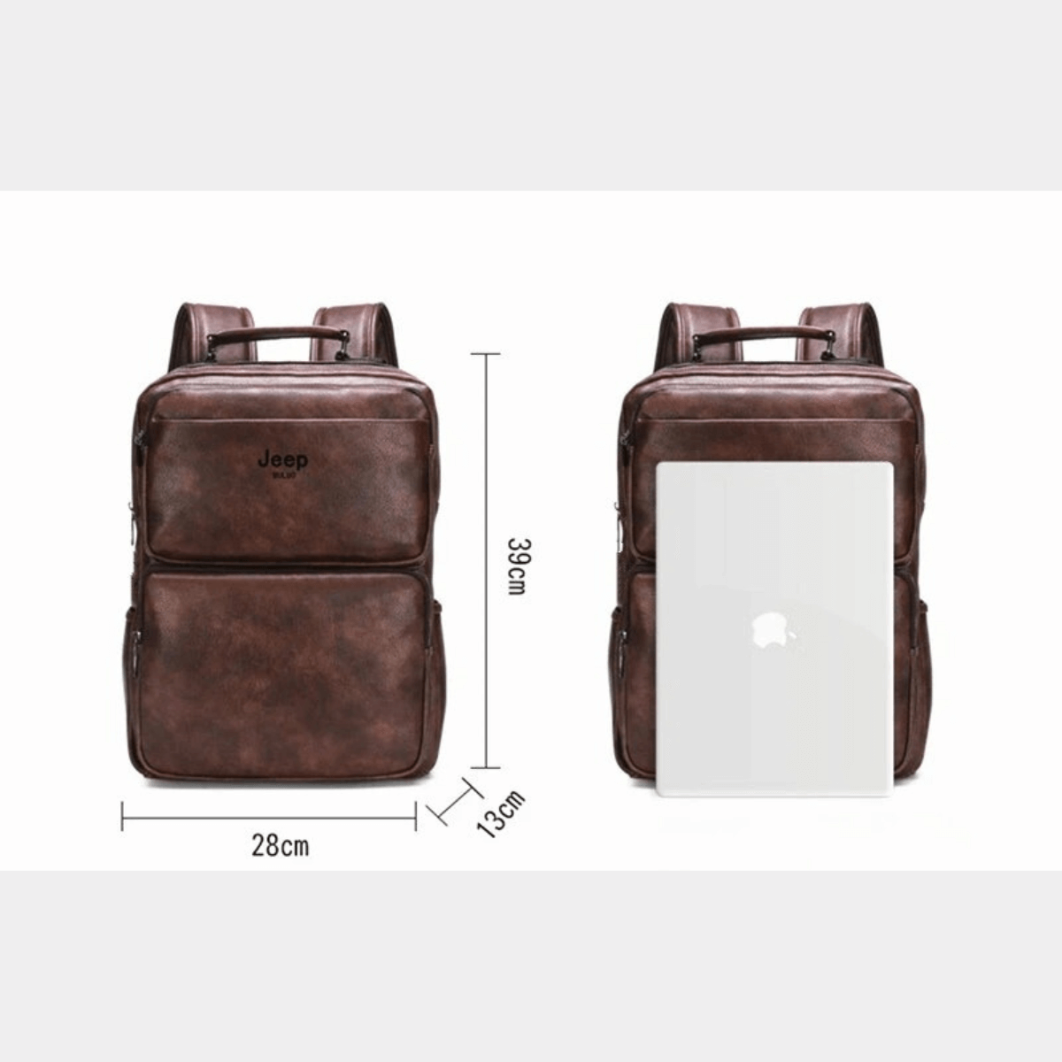 Mochila Executiva Em Couro Para Notebook Jeep Buluo