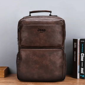 Mochila Executiva Em Couro Para Notebook Jeep Buluo