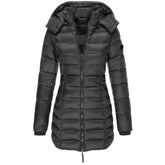 Jaqueta Parka Feminina Puffer Justa ao Corpo - Loja Morada