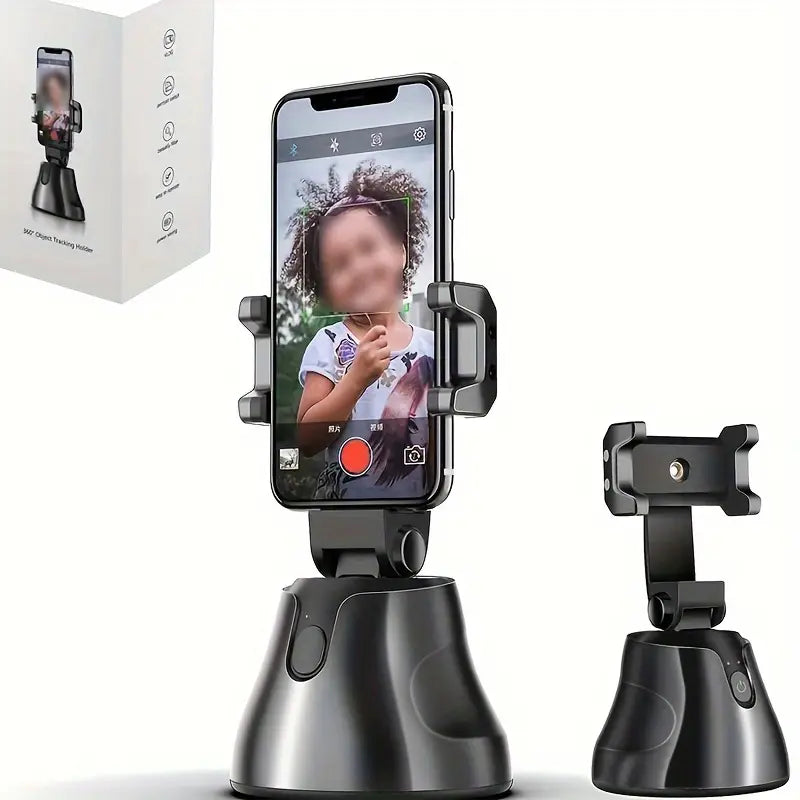 Suporte de Tripé para Celular com Rastreamento Automático de Rotação de 360 Graus, Bastão de selfie com Controle Remoto