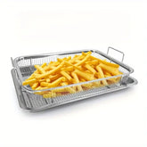Cesto de Fritura de Batatas em Aço Inoxidável - Cesto para Fritadeira &  para Forno