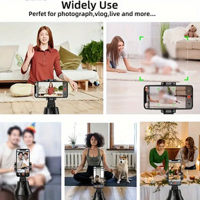 Suporte de Tripé para Celular com Rastreamento Automático de Rotação de 360 Graus, Bastão de selfie com Controle Remoto