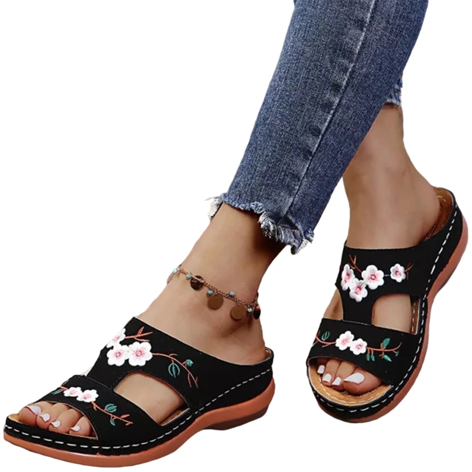 Sandália Feminina LM Simples Floral