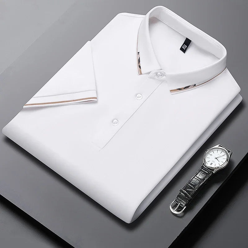 Camisa Masculina Polo de Algodão Monocromático