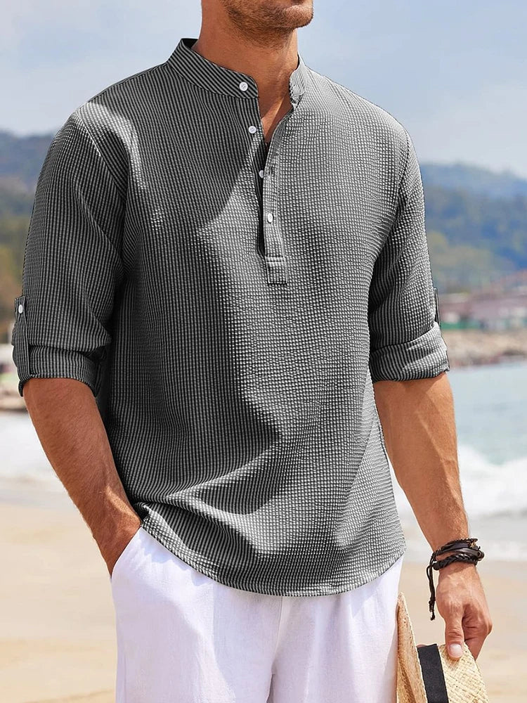 Camisa Masculina Tauê de Linho Puro