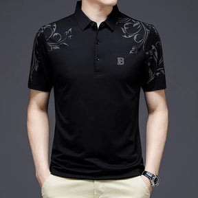 Camisa Masculina Polo B Estampada Casual