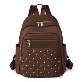 Mochila Rivet Feminina Universitária - Material nylon Impermeável