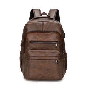 Mochila Masculina Carmel de Couro Porta USB