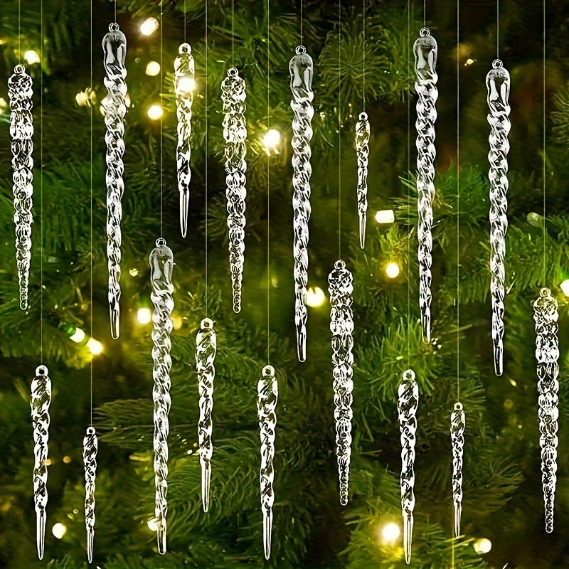 Decoração de Natal Chuva de Cristal 36pcs - Natal Morada