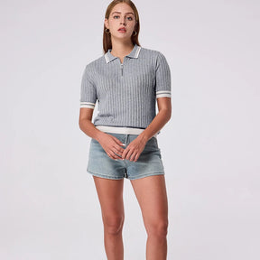 Camisa Feminina Polo Clássica de Malha Pulôver