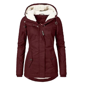 Jaqueta Parka Feminina Forrada com Lã para Inverno Glacier - Loja Morada