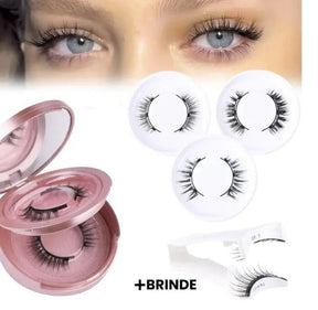 Cílios magnéticos Reutilizáveis Eyelashes™ + Aplicador de brinde - Loja Morada