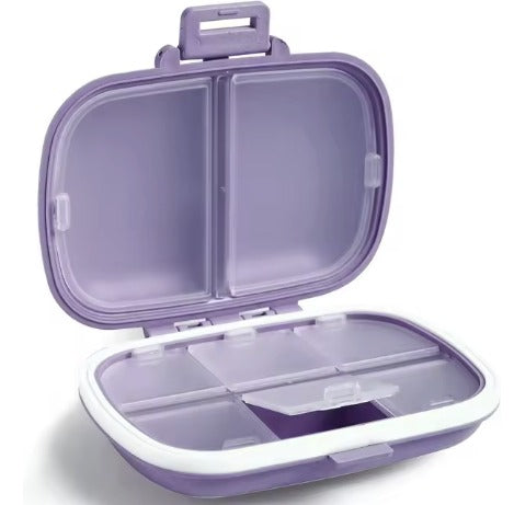 Organizador de Comprimidos Portátil - 8 Grades (Compre 1 Leve 2) - Loja Morada