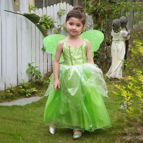 Vestido Fantasia Sininho Tinker Bell com Acessórios de Brinde Loja Morada