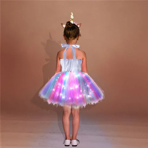 Vestido Fantasia Unicornio com Led Loja Morada