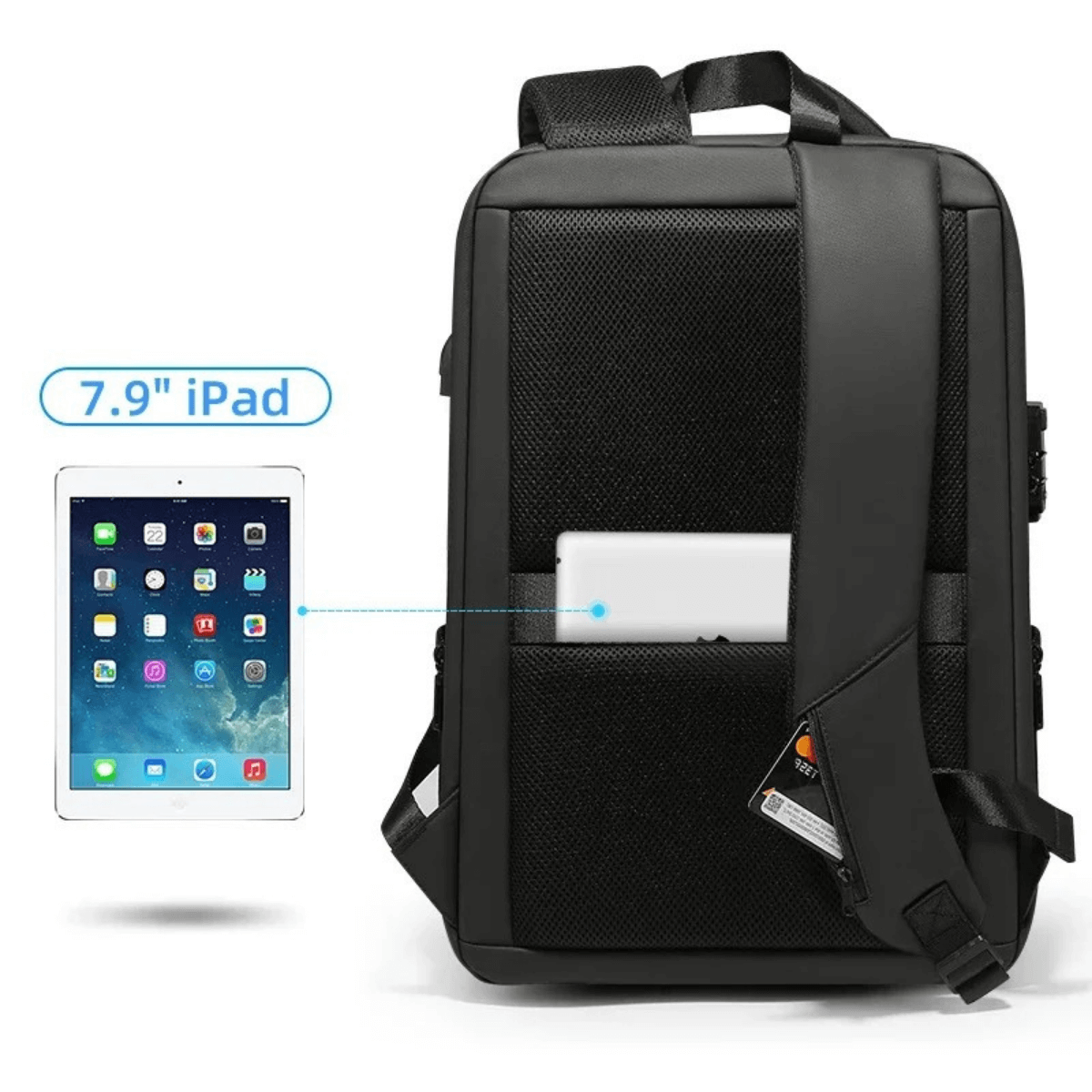 Mochila Leny Antifurto Impermeável Com Senha e Porta USB