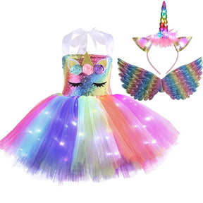 Vestido Fantasia Unicornio com Led Loja Morada