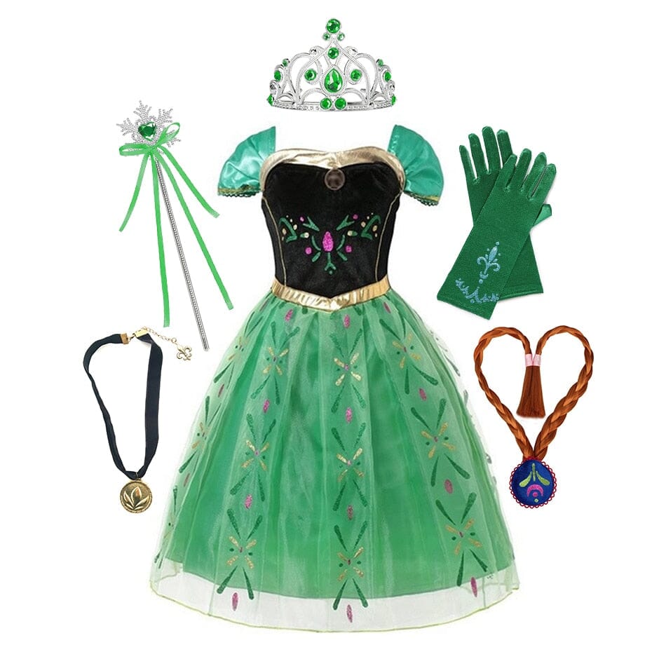 VESTIDO FANTASIA PRINCESA ANNA FROZEN  Loja Morada