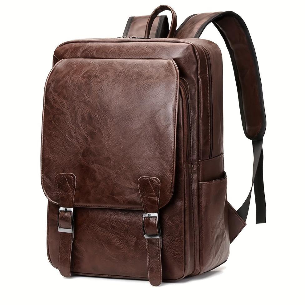 Mochila Masculina Zirck Universitária de Couro para Laptop
