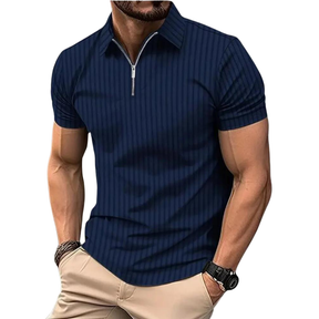 Camisa Masculina Justa  Polo Gola Com Zíper