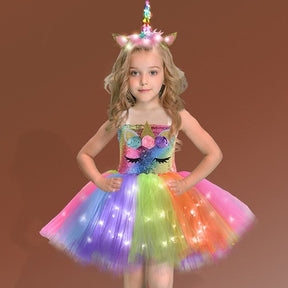 Vestido Fantasia Unicornio com Led Loja Morada