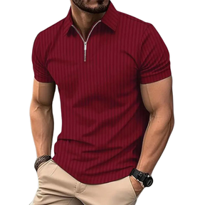 Camisa Masculina Justa  Polo Gola Com Zíper