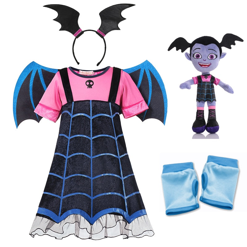 Vestido Fantasia Vampirina e Acessório de Brinde - Promoção Loja Morada