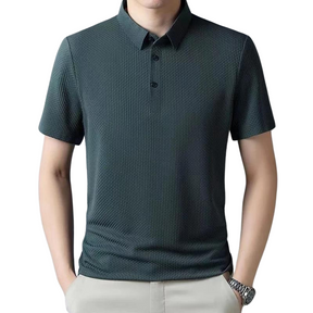 Camisa Masculina Polo em Seda de Gelo