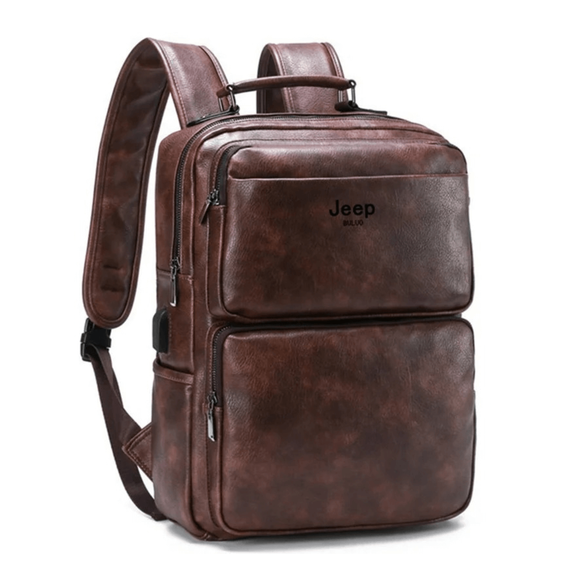 Mochila Executiva Em Couro Para Notebook Jeep Buluo
