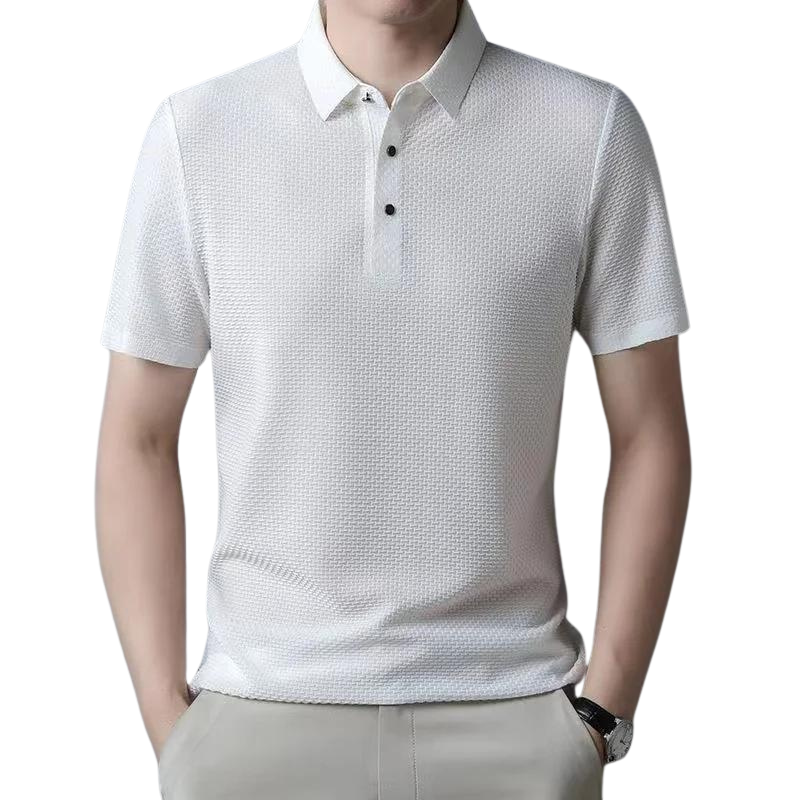 Camisa Masculina Polo em Seda de Gelo